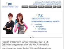 Tablet Screenshot of bk-gmbh.eu